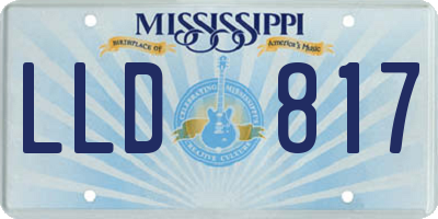 MS license plate LLD817