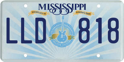 MS license plate LLD818