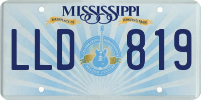 MS license plate LLD819