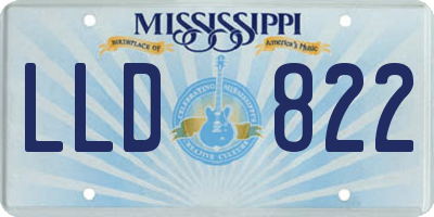 MS license plate LLD822