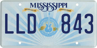 MS license plate LLD843