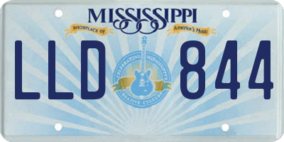 MS license plate LLD844