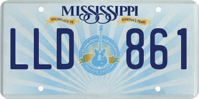 MS license plate LLD861