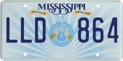 MS license plate LLD864