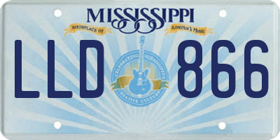 MS license plate LLD866