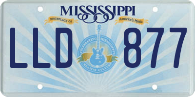 MS license plate LLD877