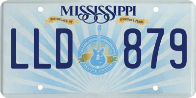 MS license plate LLD879