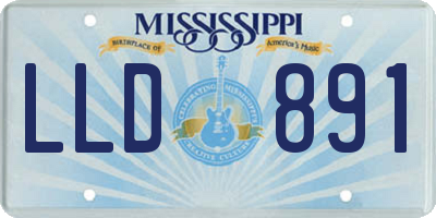 MS license plate LLD891