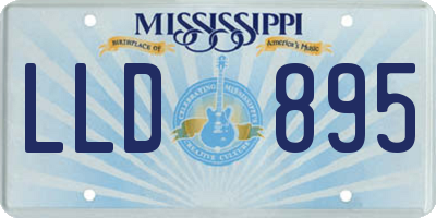 MS license plate LLD895