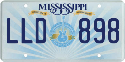 MS license plate LLD898