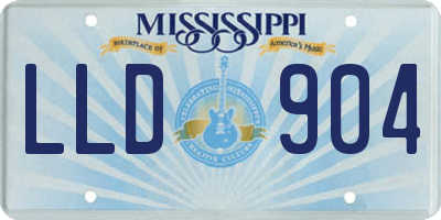 MS license plate LLD904