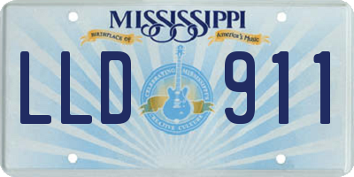 MS license plate LLD911