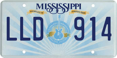 MS license plate LLD914