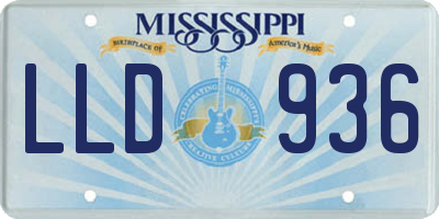 MS license plate LLD936