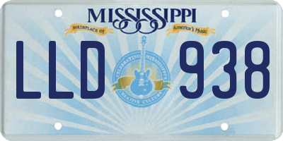 MS license plate LLD938