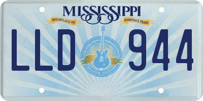 MS license plate LLD944