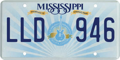 MS license plate LLD946