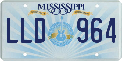 MS license plate LLD964