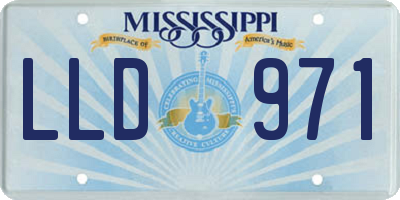 MS license plate LLD971