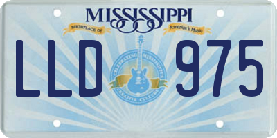 MS license plate LLD975