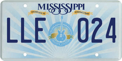 MS license plate LLE024