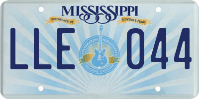 MS license plate LLE044