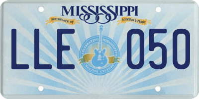MS license plate LLE050