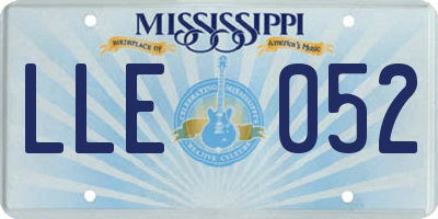 MS license plate LLE052