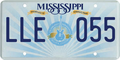MS license plate LLE055
