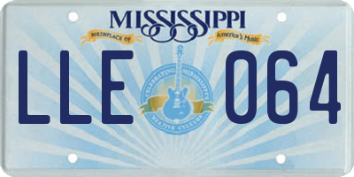 MS license plate LLE064