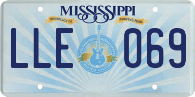 MS license plate LLE069