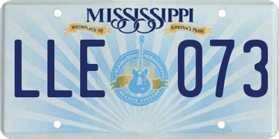 MS license plate LLE073
