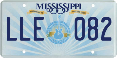 MS license plate LLE082