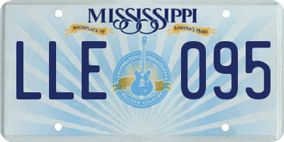 MS license plate LLE095