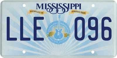 MS license plate LLE096