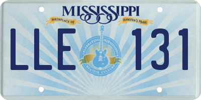 MS license plate LLE131