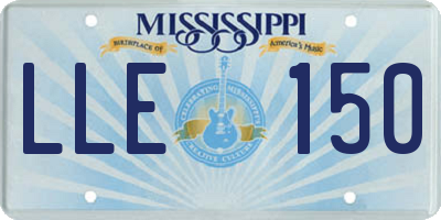 MS license plate LLE150