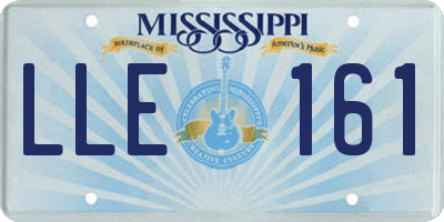 MS license plate LLE161