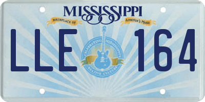 MS license plate LLE164