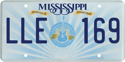 MS license plate LLE169