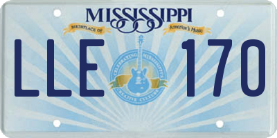 MS license plate LLE170