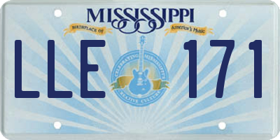 MS license plate LLE171