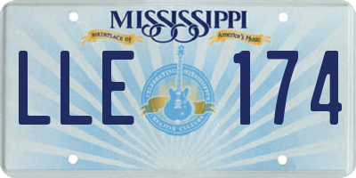 MS license plate LLE174