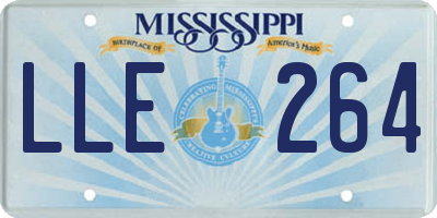 MS license plate LLE264