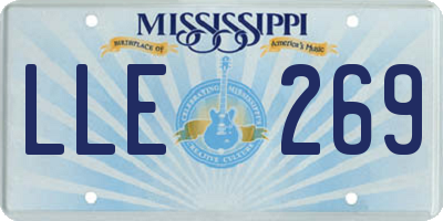 MS license plate LLE269