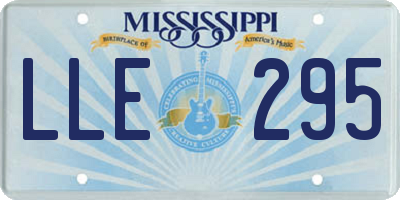MS license plate LLE295