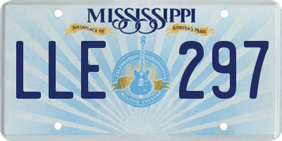 MS license plate LLE297