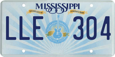 MS license plate LLE304