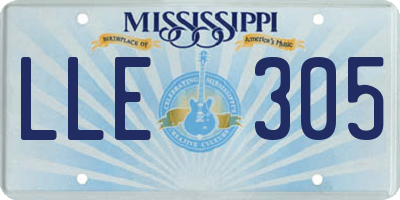 MS license plate LLE305
