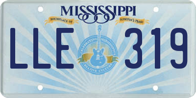 MS license plate LLE319
